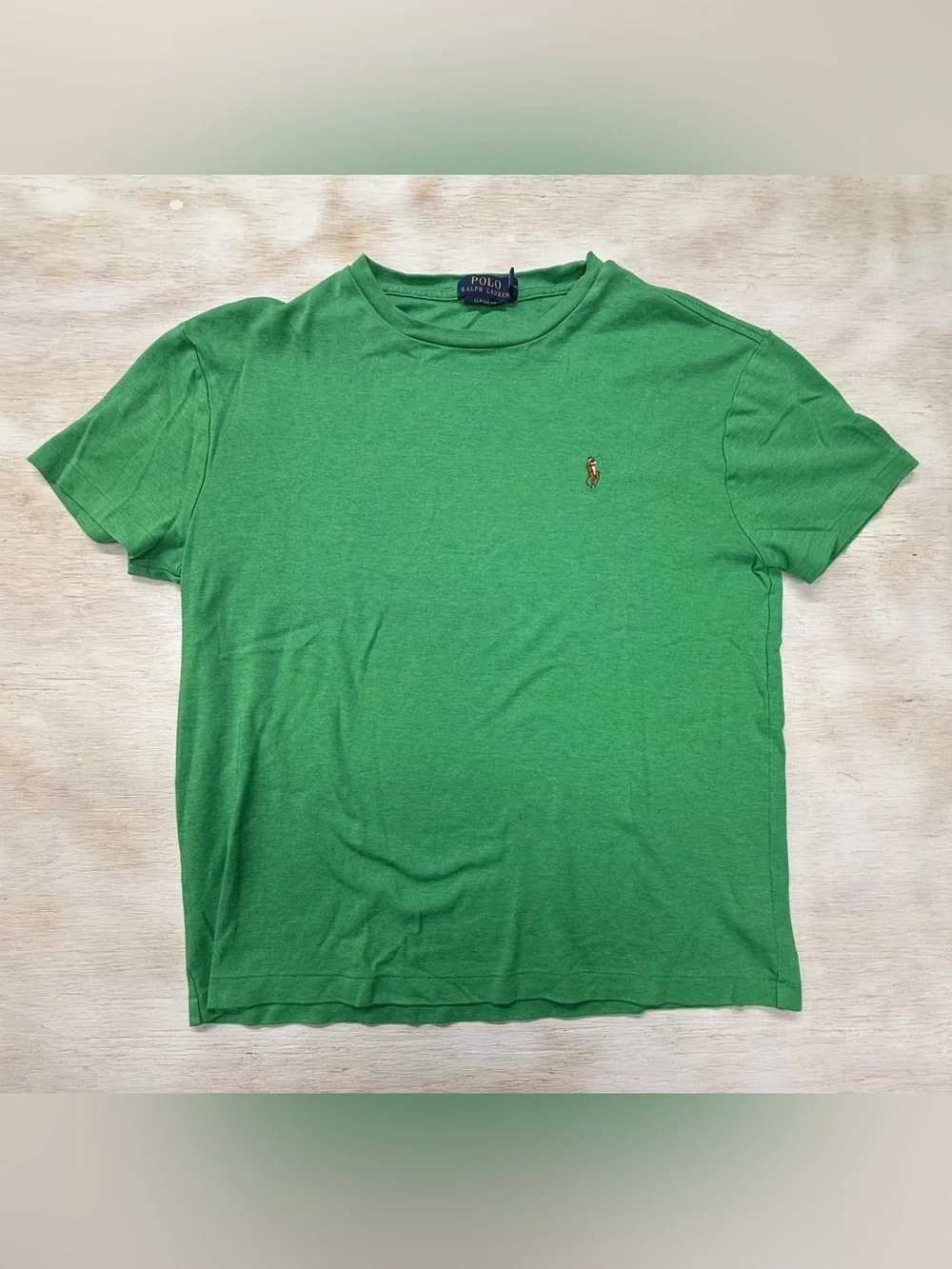 Ralph Lauren Green Short-Sleeve Crewneck Tee with Pony Logo Men’s Small